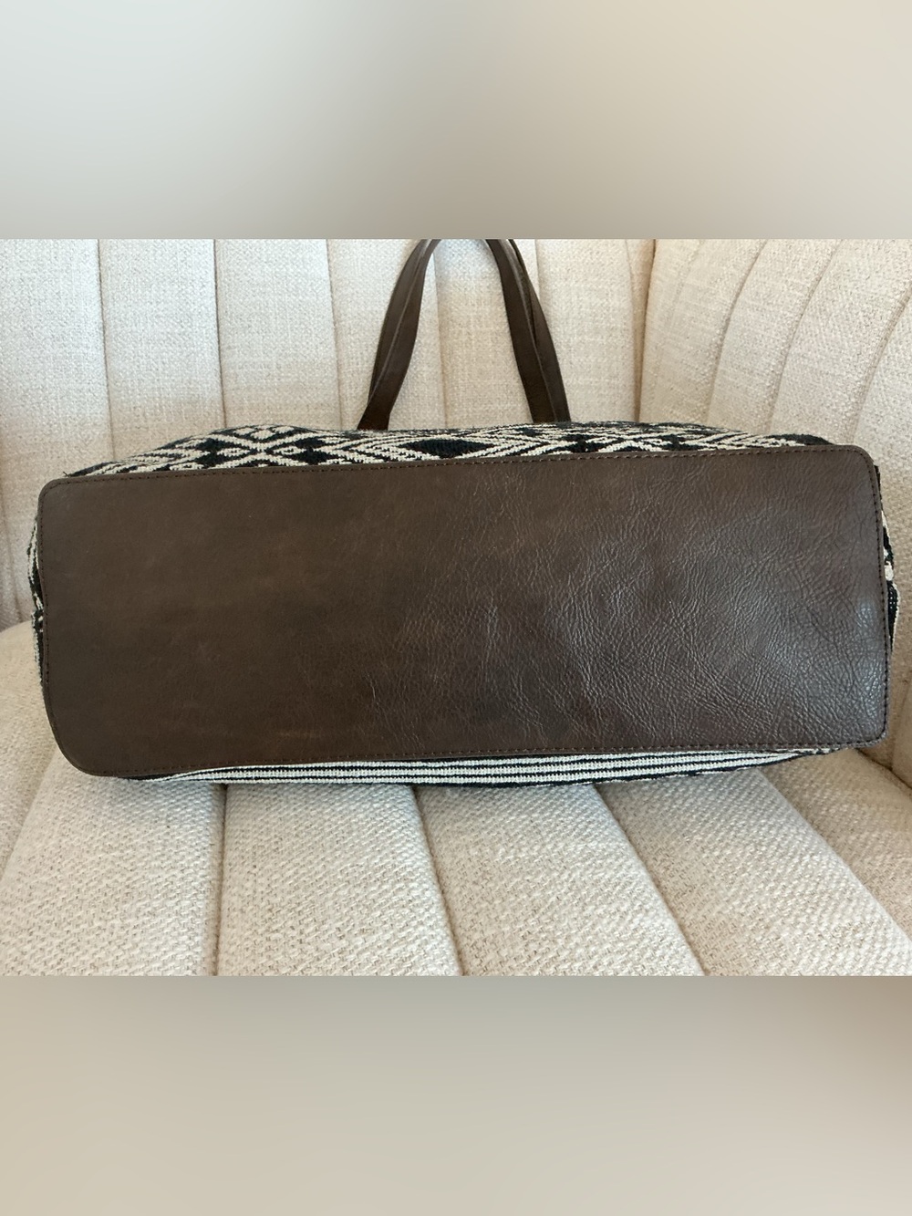 🖤 Thirty-One Jewell Collection Black & Ivory Boho Geometric Tote Bag - Picture 6 of 10